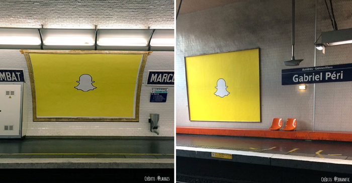 La première campagne de publicité Snapchat en France en mai 2016.