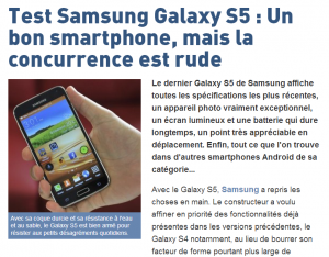 article test Samsung Galaxy 5