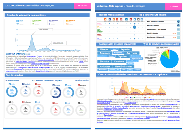 Reporting Social Media : un exemple de bilan de campagne