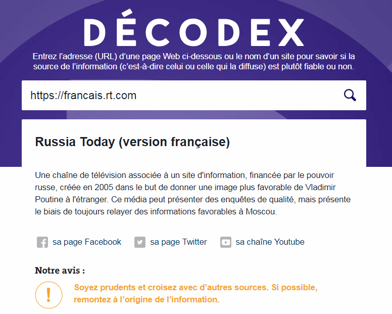 Le Decodex, réalisé par les Décodeurs (Le Monde), un des outils pour faciliter le décryptage des fake news