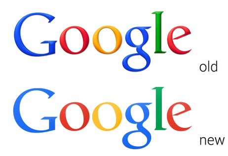 Vieux logo Google VS nouveau logo Google en 2013