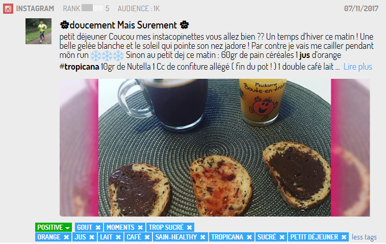 Post Instagram petit-déjeuner