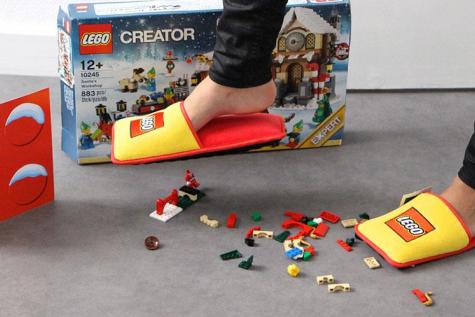 chaussons Lego