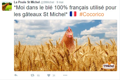 La poule St Michel pour souligner la philosophie de la marque