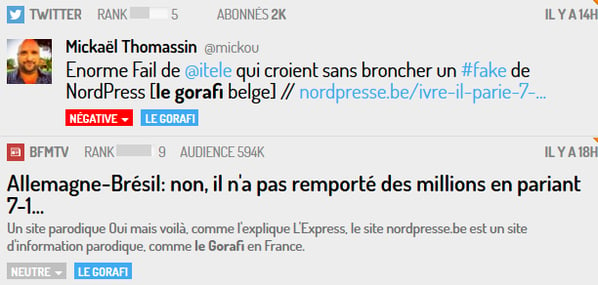 Une news parue sur le site satirique Nordpresse.be a semé le trouble au sein des médias français