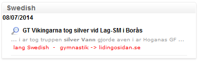 A screenshot of a Swedish alert in Digimind