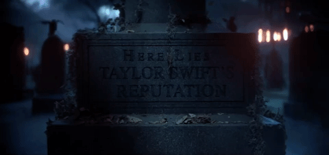 headstone reading "here lies taylor swift's repuatation"