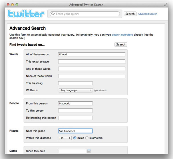 twitter advanced search screenshot