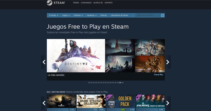 Steam gaming plataforma videojuego